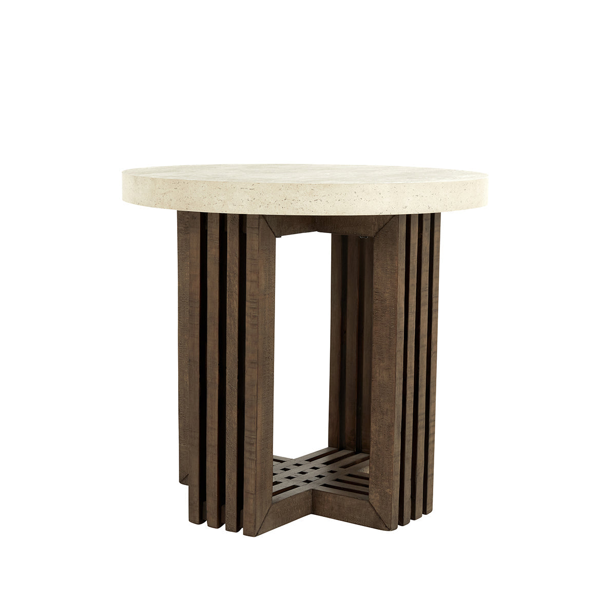Aspen Distressed Brown/Weathered Chalk End Table by Classic Home at Eve Furniture