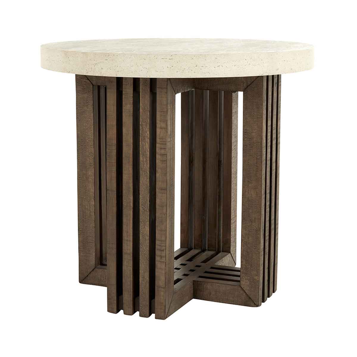 Aspen End Table - Antique White/Distressed Brown by Classic Home at Eve Furniture