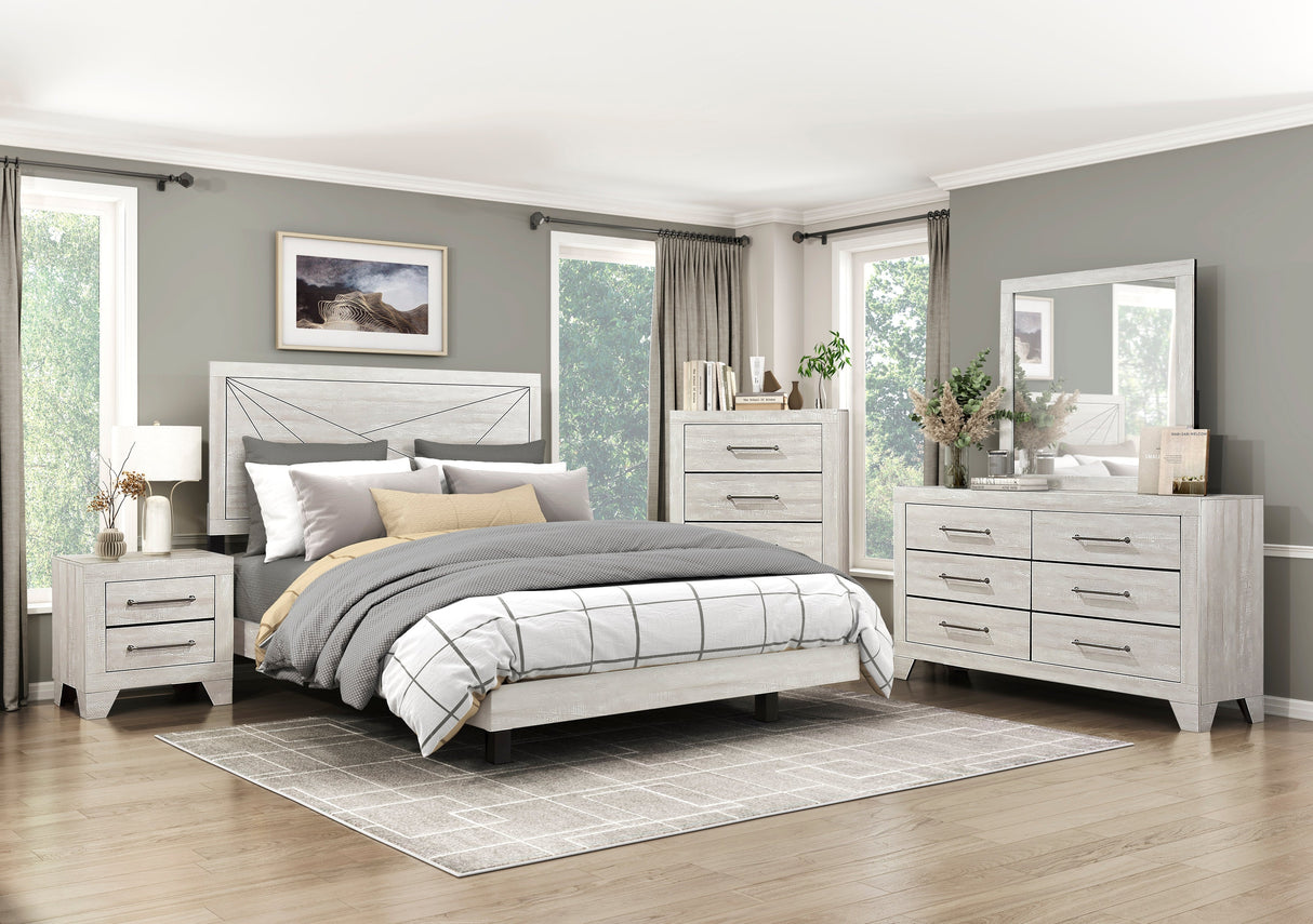Aspen Gray Oak California King Bed by Homelegance at Eve Furniture