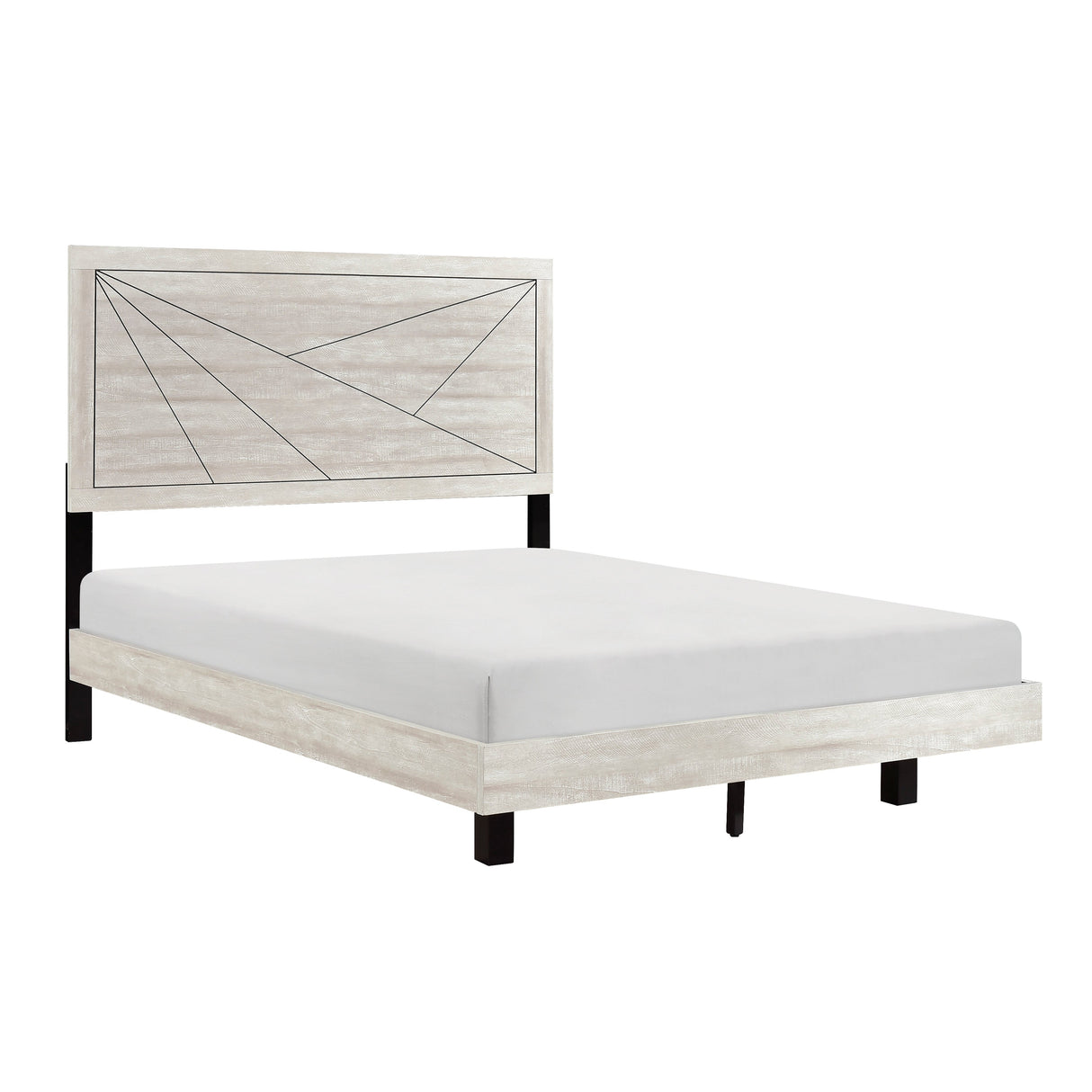 Aspen Gray Oak Queen Bed by Homelegance at Eve Furniture