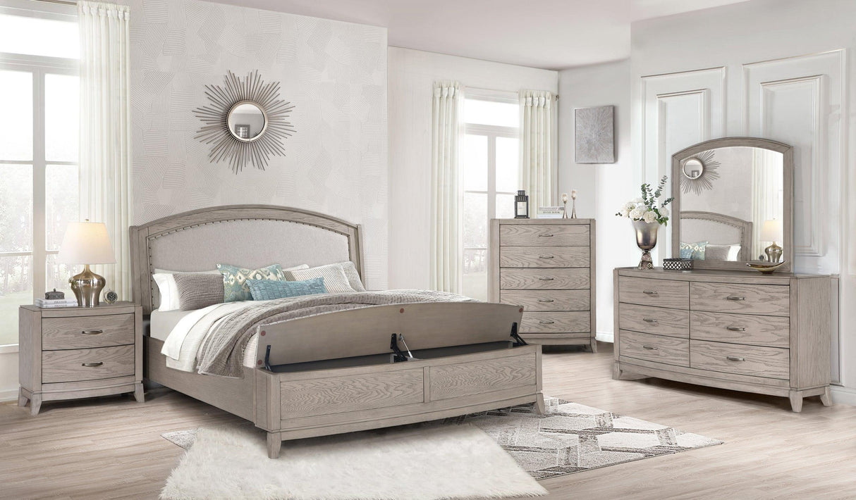 Aspire Elegance Light Gray Platform Bedroom Set by Happy Homes at Eve Furniture