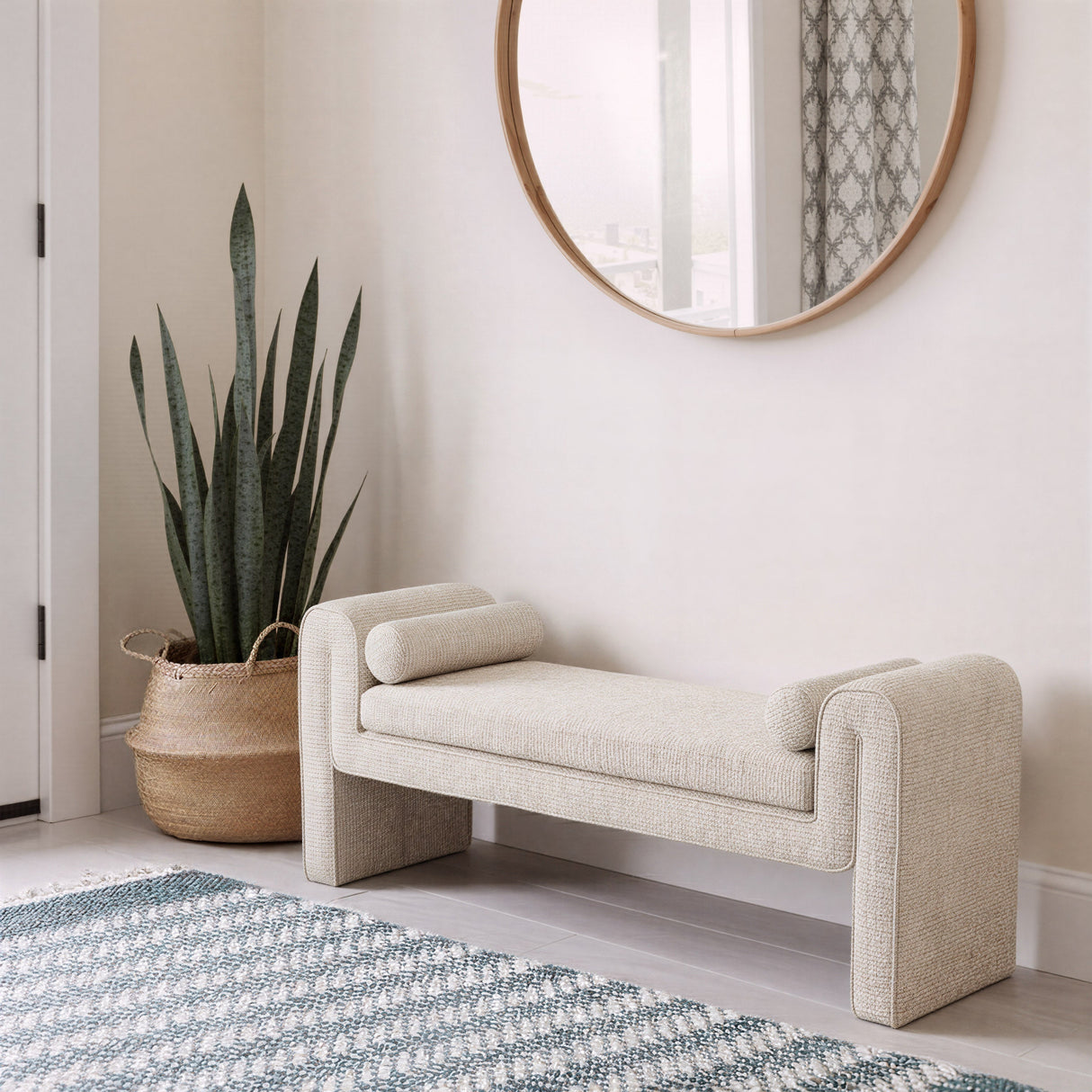 Astar Beige Bench by Zuomod at Eve Furniture