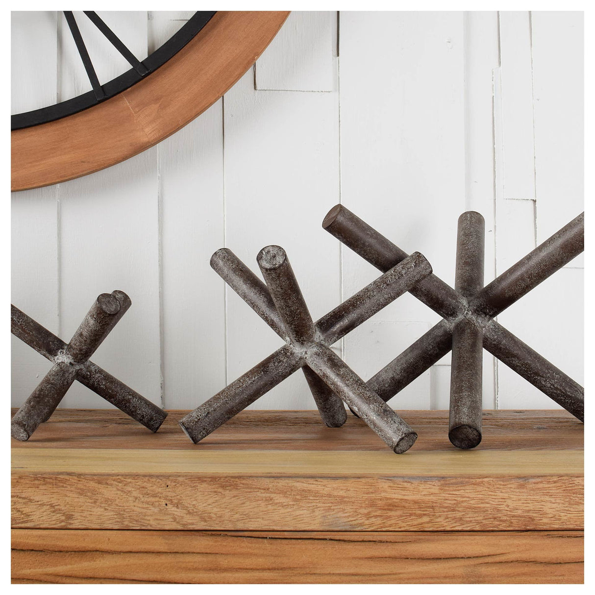 Astericks III (Small) Brown Metal Decor Object by Mercana at Eve Furniture