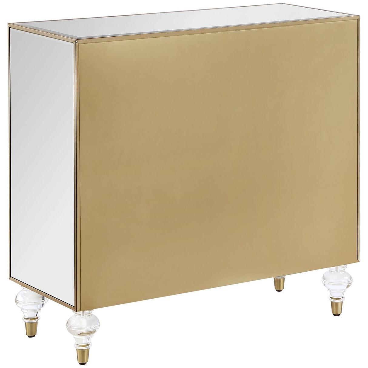 Astilbe Mirror/Champagne 2-Door Accent Cabinet by Coaster at Eve Furniture