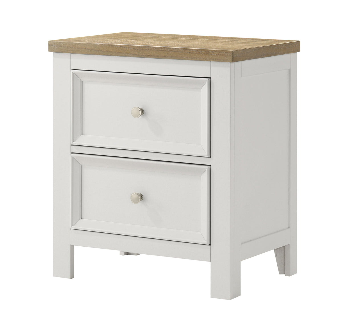 Aston White Nightstand by Crown Mark at Eve Furniture