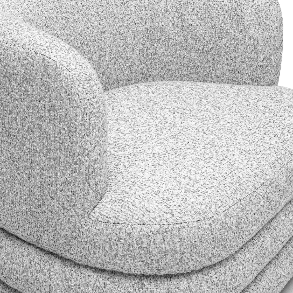 Astor Light Grey Swivel Hotel Lounge Chair by TOV Furniture at Eve Furniture