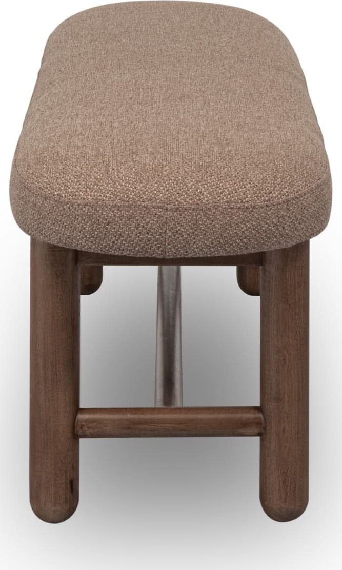 Astor Wheat Bread/Claystone Oval Upholstered Bench by Modus Furniture at Eve Furniture