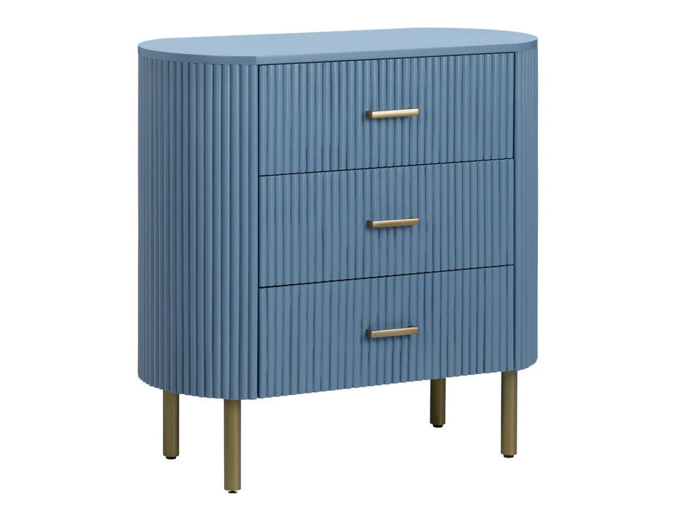 Astoria Blue Three-Drawer Chest by Crestview at Eve Furniture