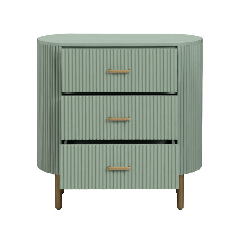 Astoria Green Three-Drawer Chest by Crestview at Eve Furniture