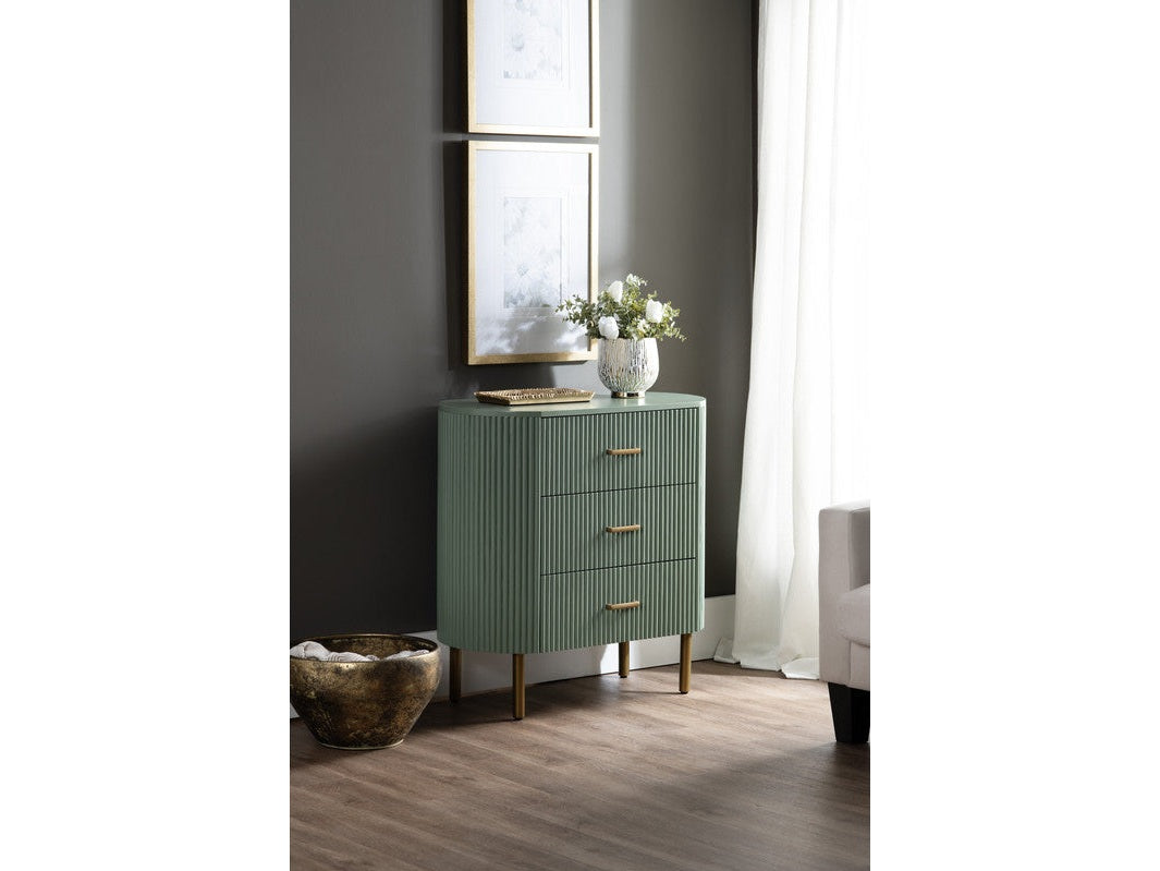 Astoria Green Three-Drawer Chest by Crestview at Eve Furniture