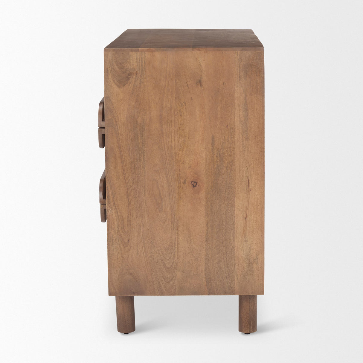 Astrid 36L x 17W x 30.3H Medium Brown Solid Wood 3 Drawer Cabinet by Mercana at Eve Furniture