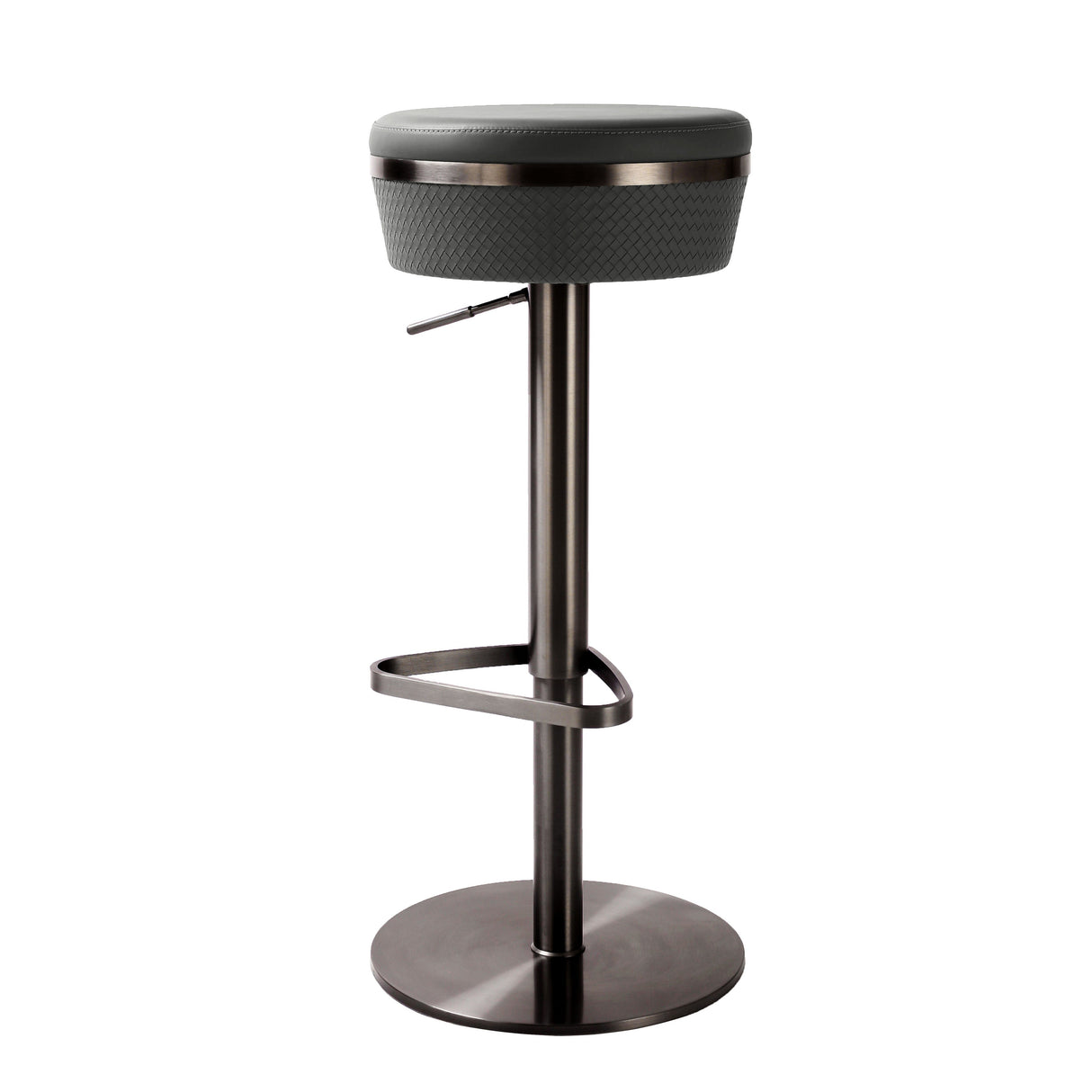 Astro Woven Performance Vegan Leather Adjustable Stool by TOV Furniture at Eve Furniture