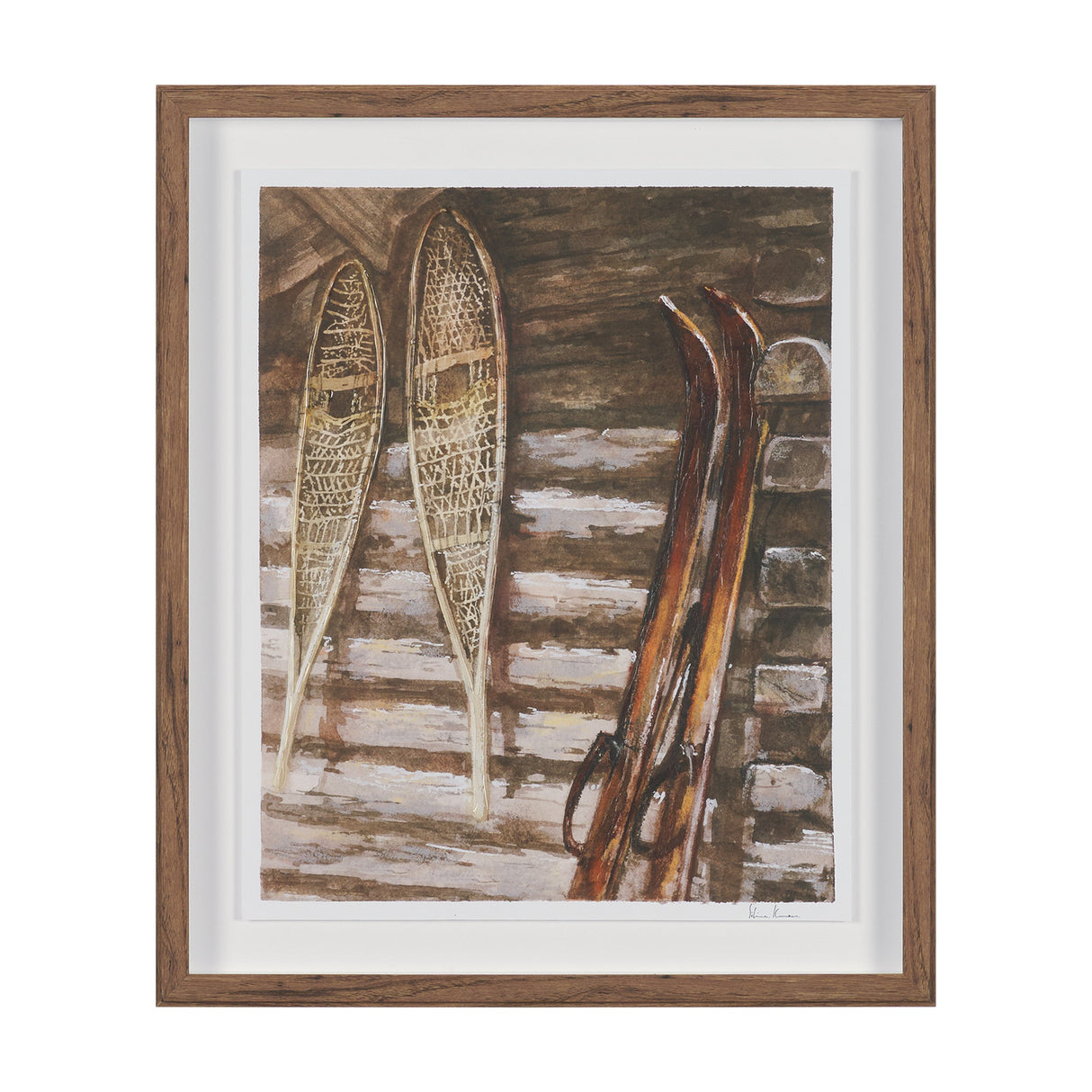 At The Cabin IV by Mercana Studio Hand Embelished Framed Artwork Matted under Glass by Mercana at Eve Furniture