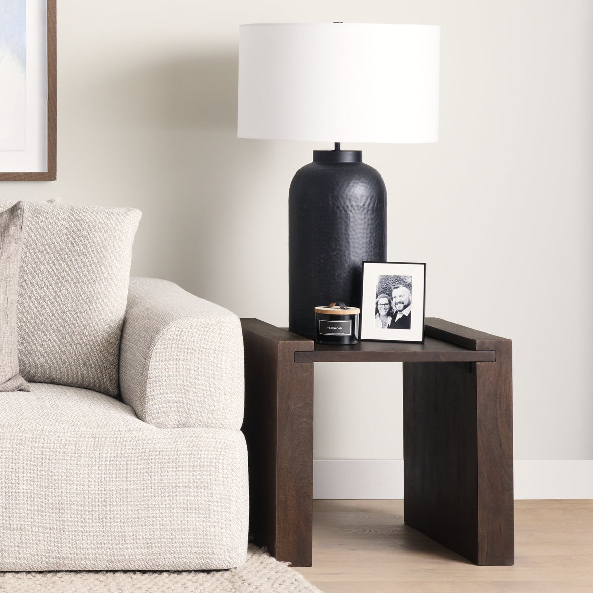 Athelia Dark Brown Wood Accent Table by Mercana at Eve Furniture
