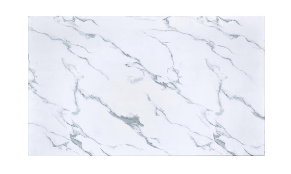 Athena Chrome Rectangle Dining Table with Marble Top by Coaster at Eve Furniture