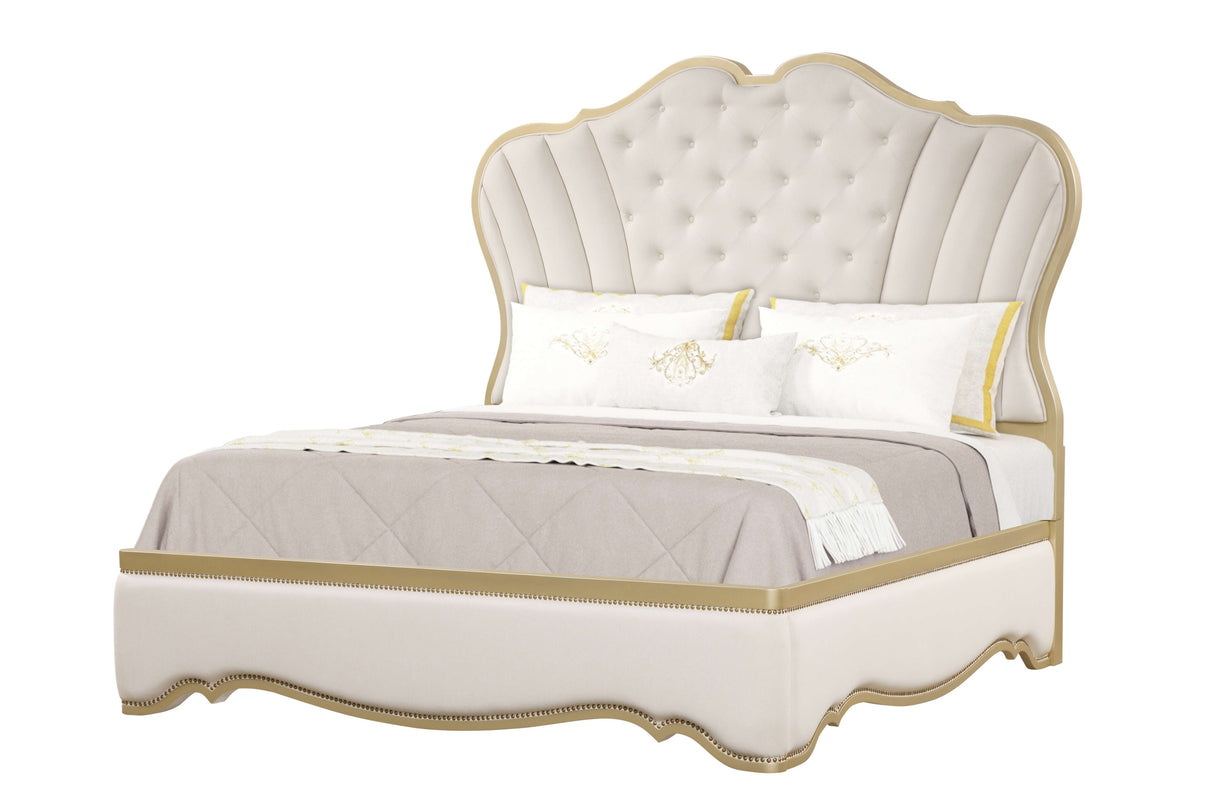 Athena Cream Bedroom Set by Cosmos Furniture at Eve Furniture