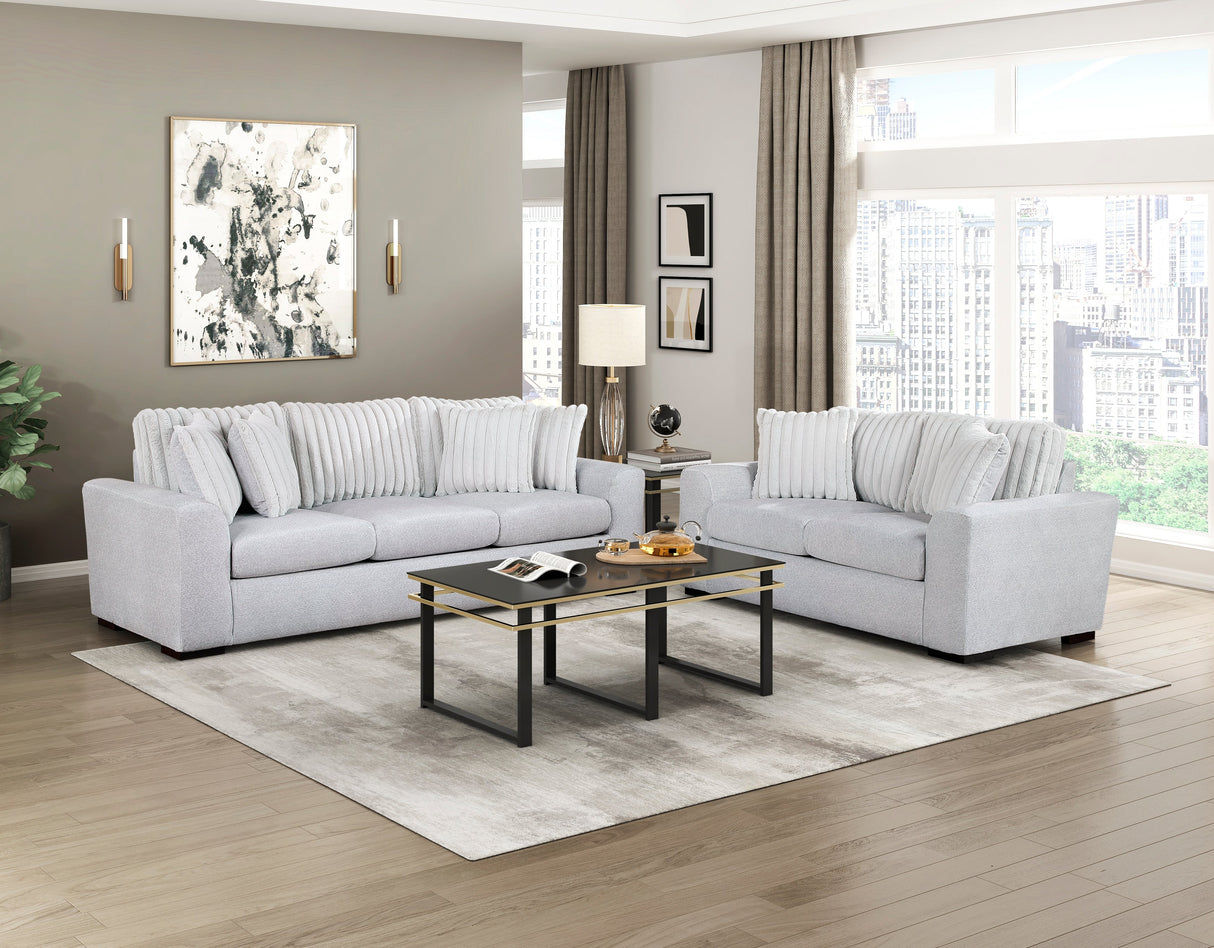 Athena Gray Loveseat by Homelegance at Eve Furniture