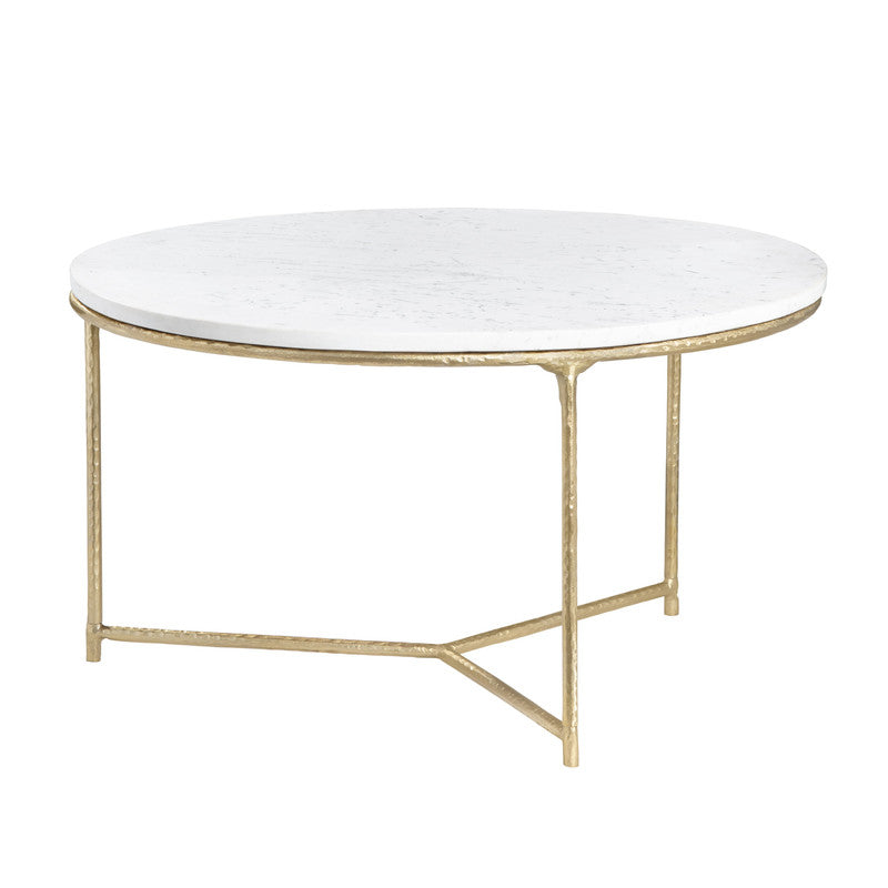 Athens White/Gold Cocktail Table by Crestview at Eve Furniture