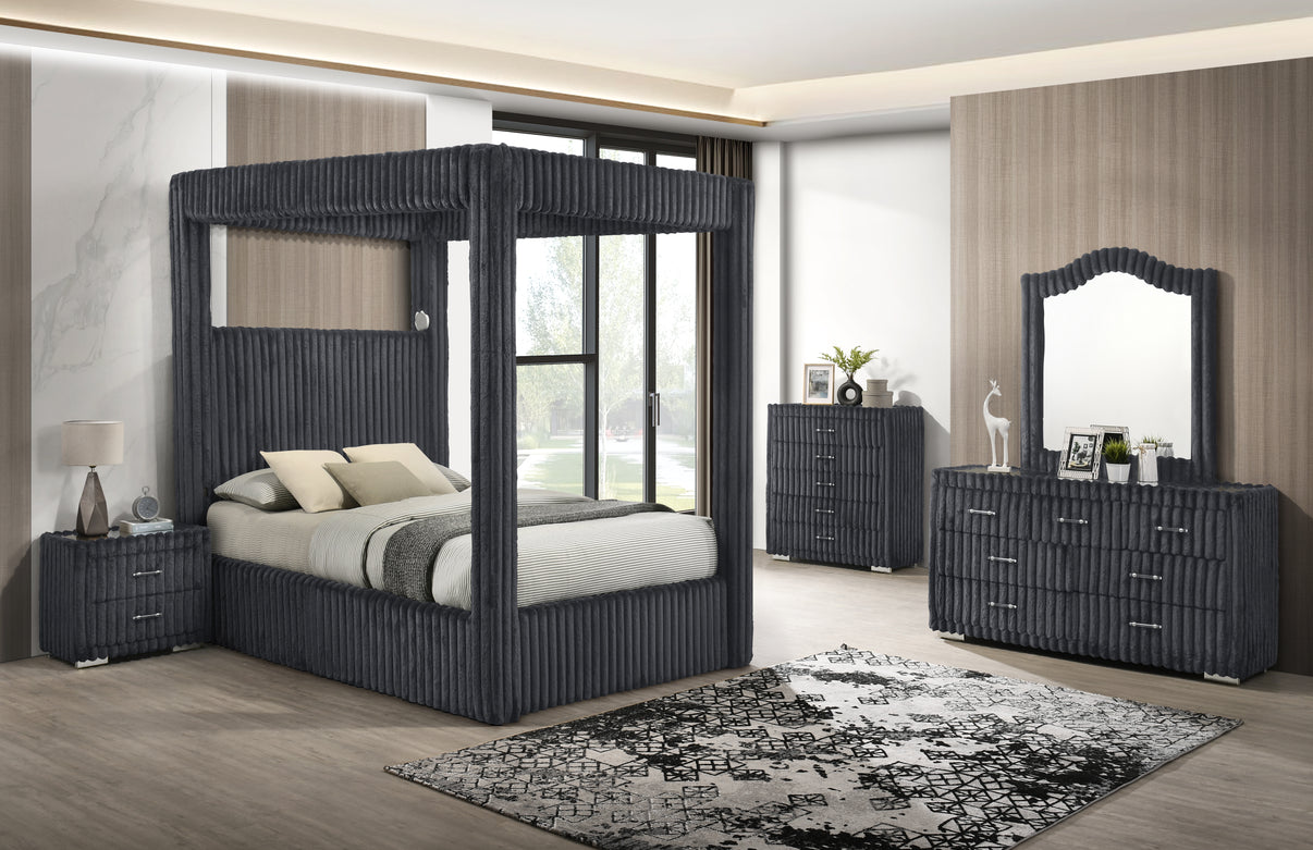 Atlam w/Henley Grey Bedroom Set by New Era Innovations at Eve Furniture