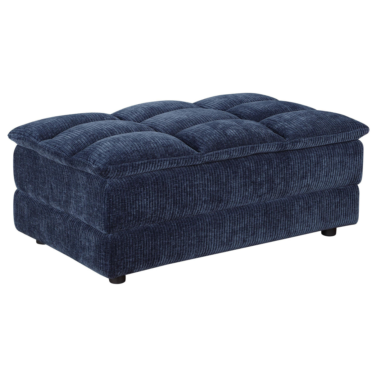 Atlantic Blue Corduroy Ottoman by Coaster at Eve Furniture