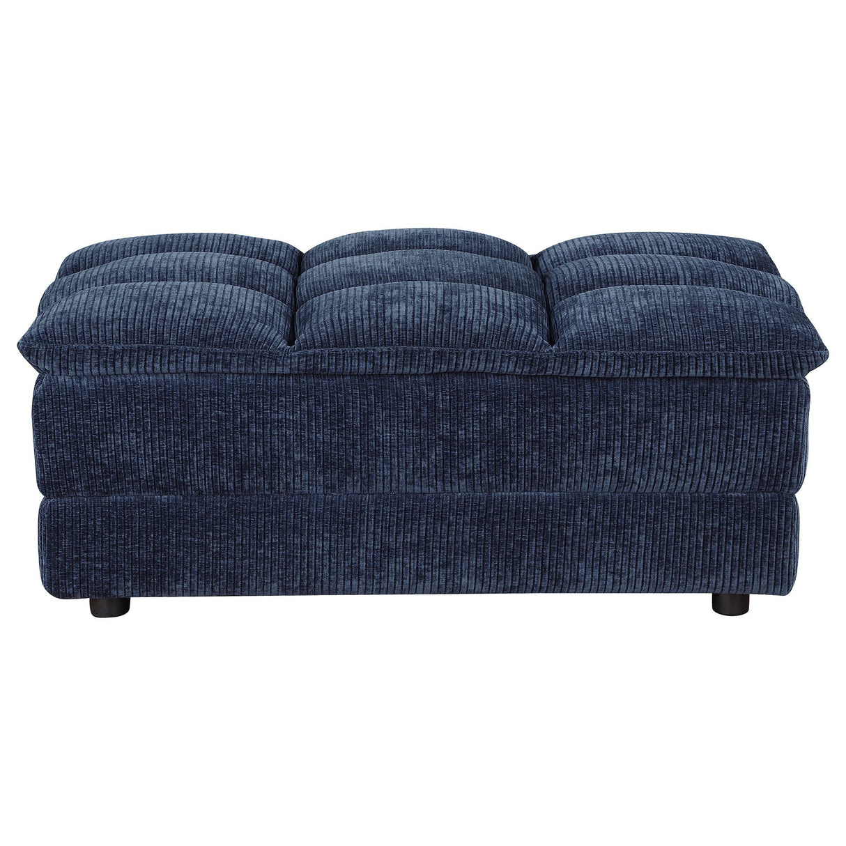 Atlantic Blue Corduroy Ottoman by Coaster at Eve Furniture