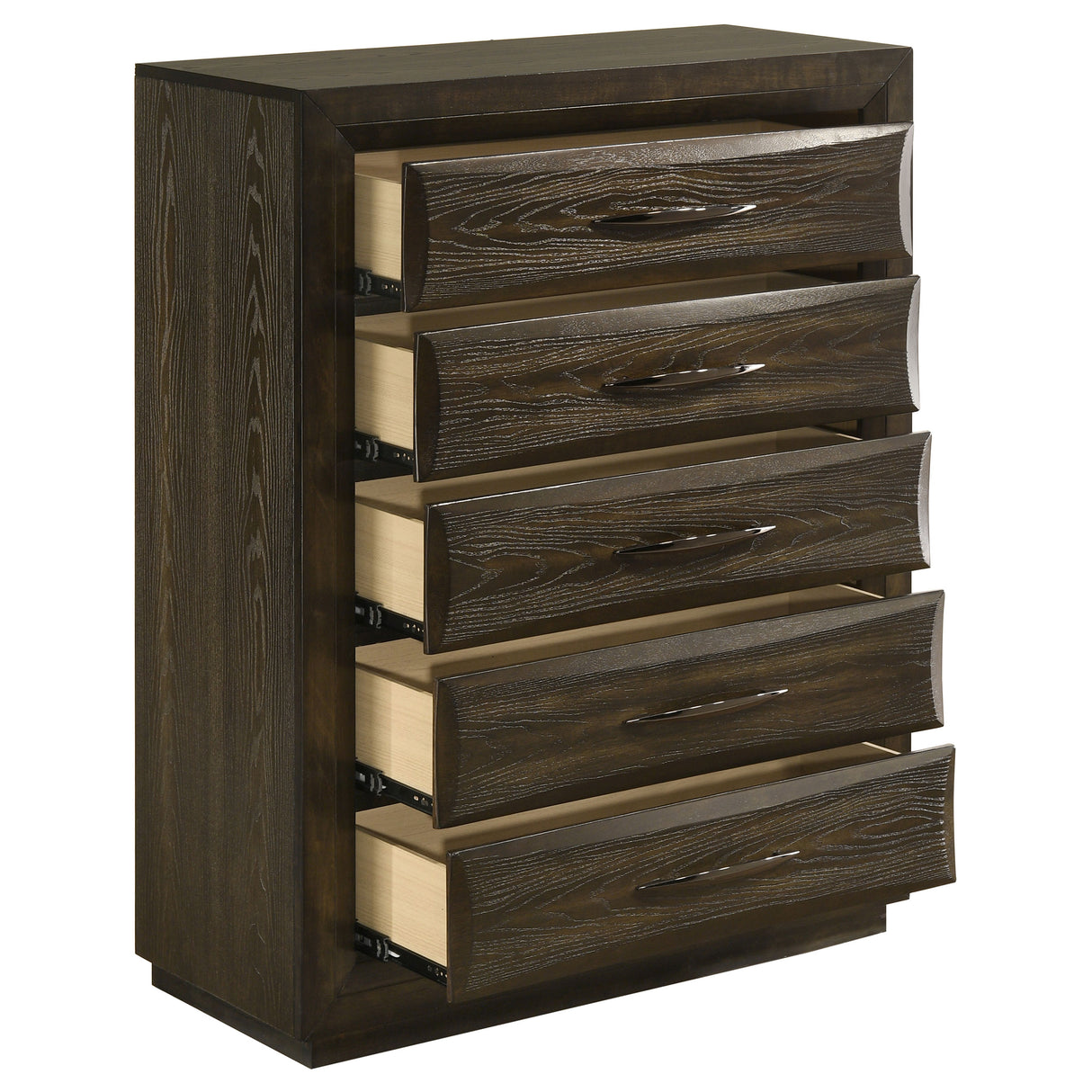 Atlas Dark Oak 5-drawer Bedroom Chest of Drawers by Coaster at Eve Furniture