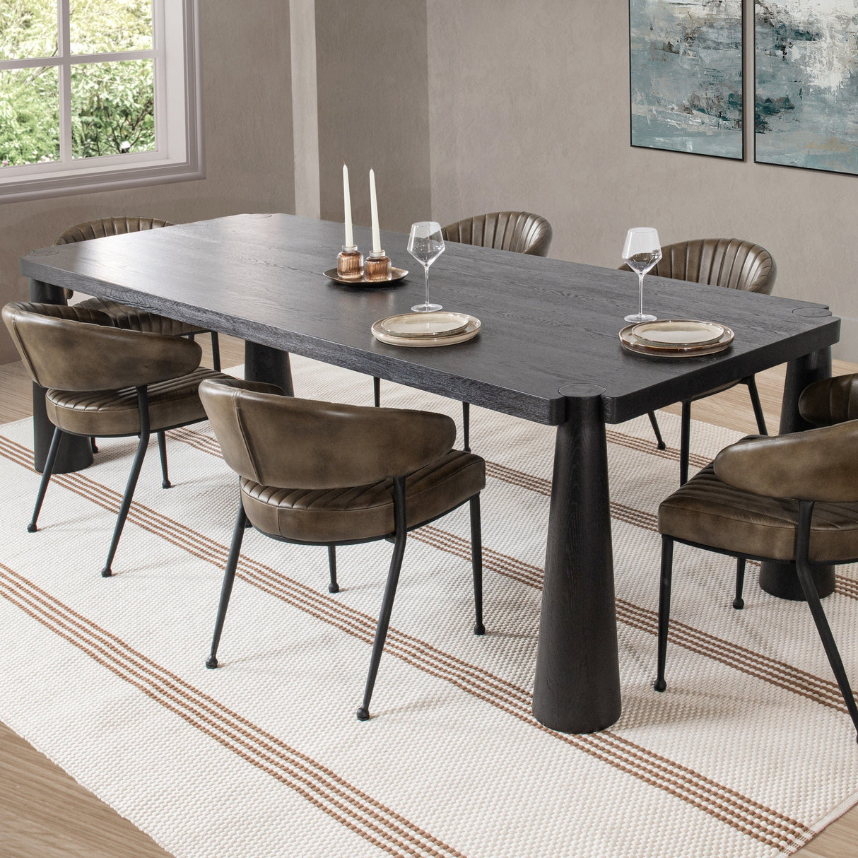 Atrop Dining Table - Ink Black by Classic Home at Eve Furniture