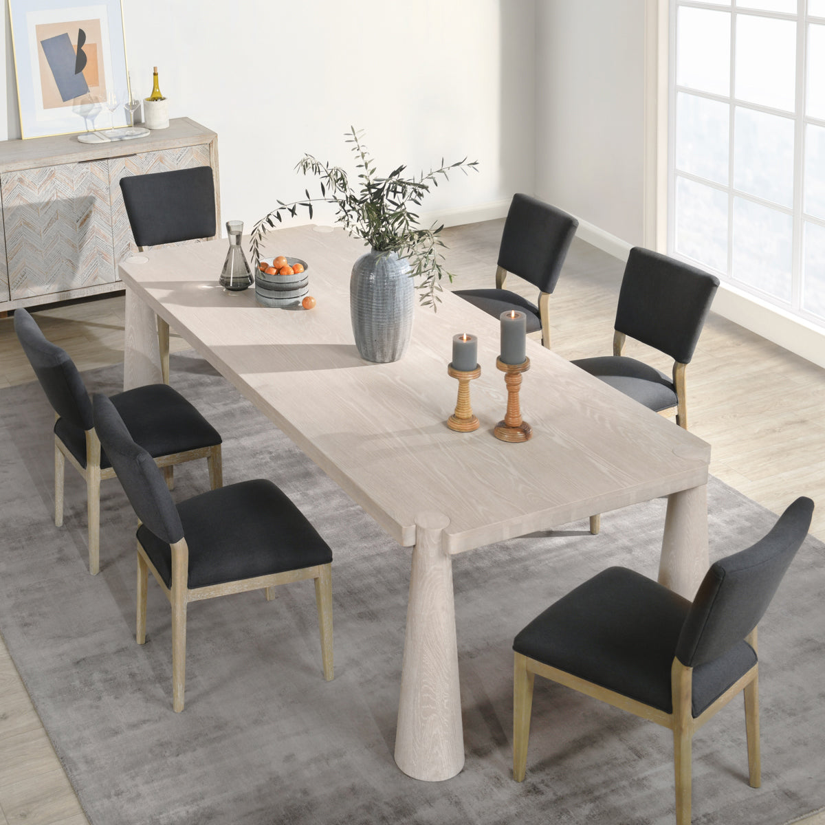 Atrop Dining Table - Milk White by Classic Home at Eve Furniture