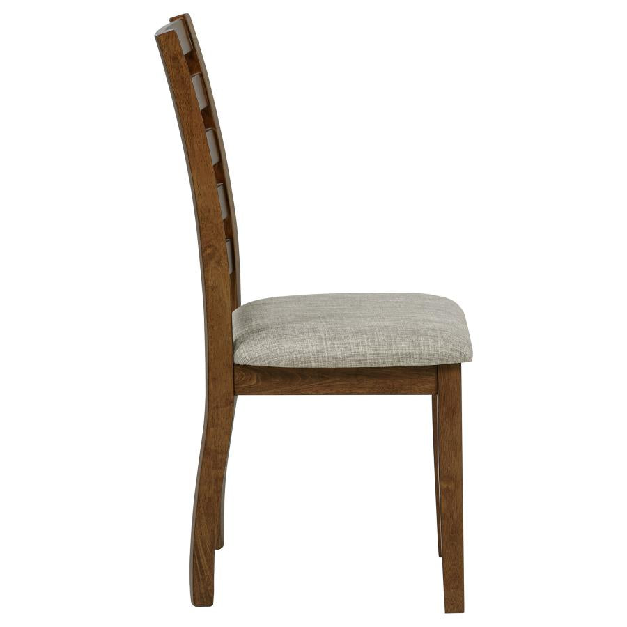 Atwood Wood Dining Side Chair Upholstered Seat Warm Brown by Coaster at Eve Furniture