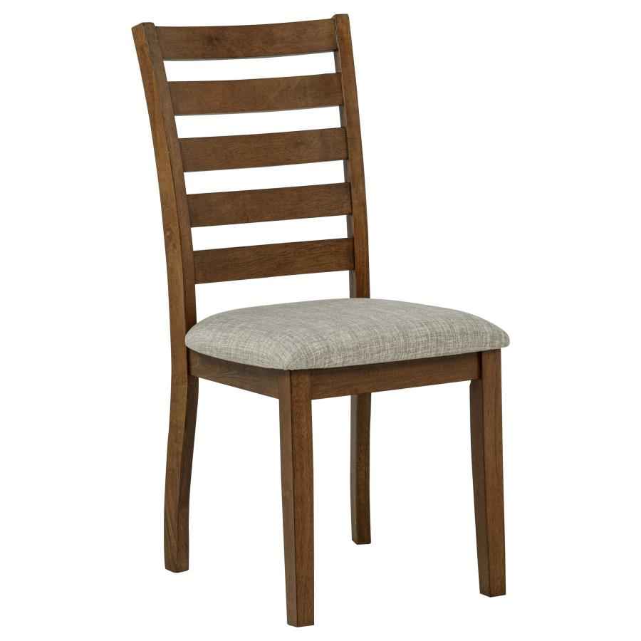 Atwood Wood Dining Side Chair Upholstered Seat Warm Brown by Coaster at Eve Furniture