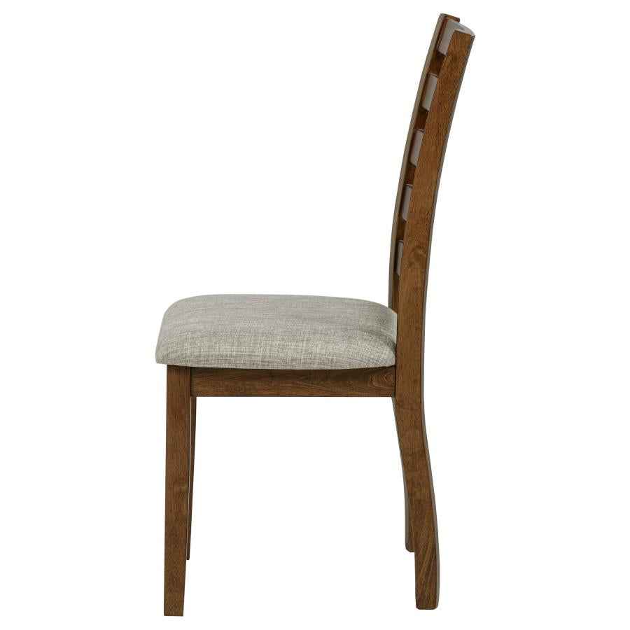 Atwood Wood Dining Side Chair Upholstered Seat Warm Brown by Coaster at Eve Furniture