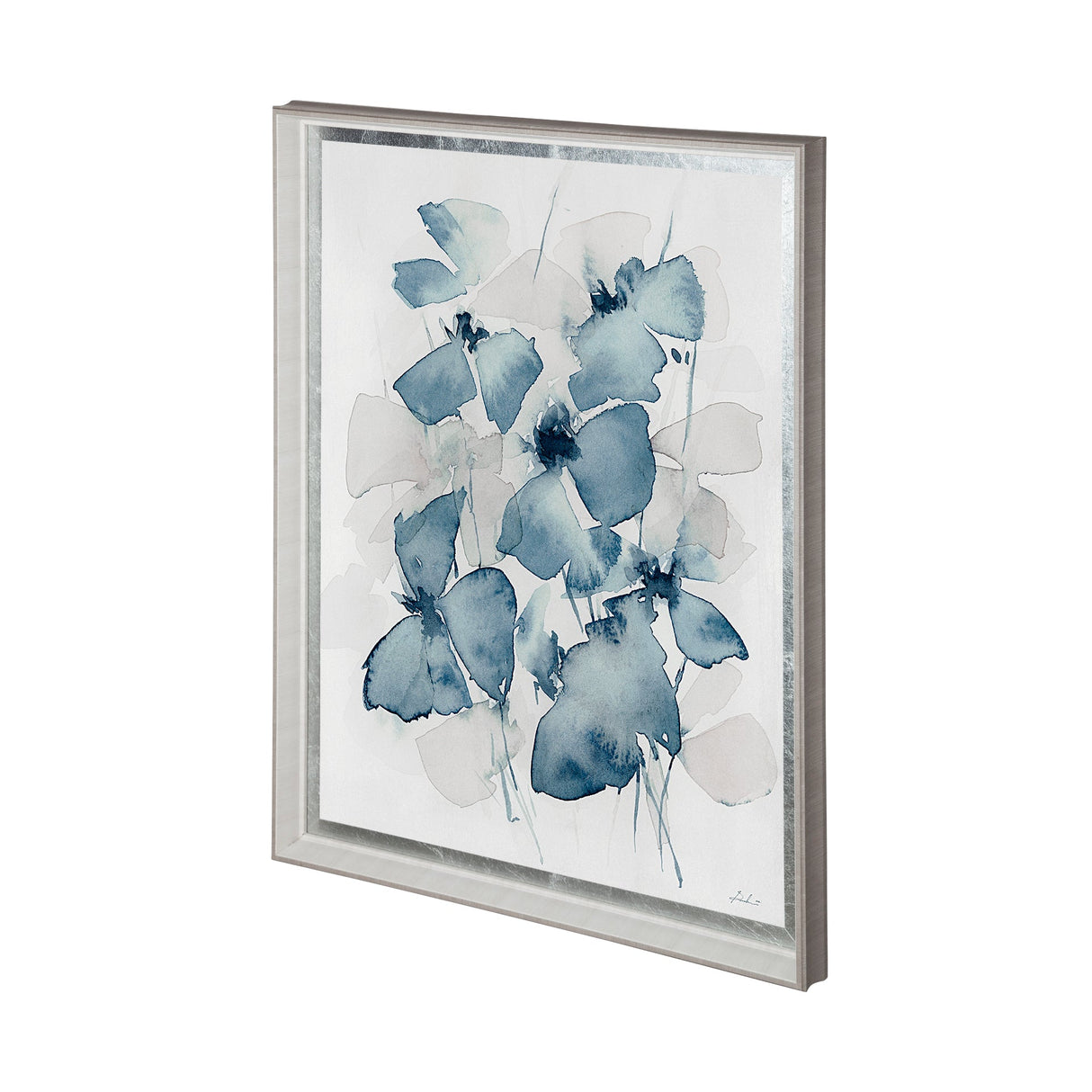 Aubretia I by Melody Ducharme a Hand Embellished Textured Framed Art Print Matted under Glass by Mercana at Eve Furniture