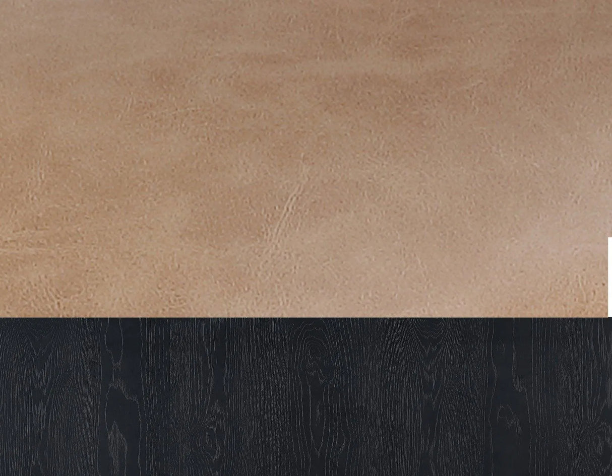 Aubrey 24″ Black Counter Chair with Camel Vegan Leather by Steve Silver at Eve Furniture