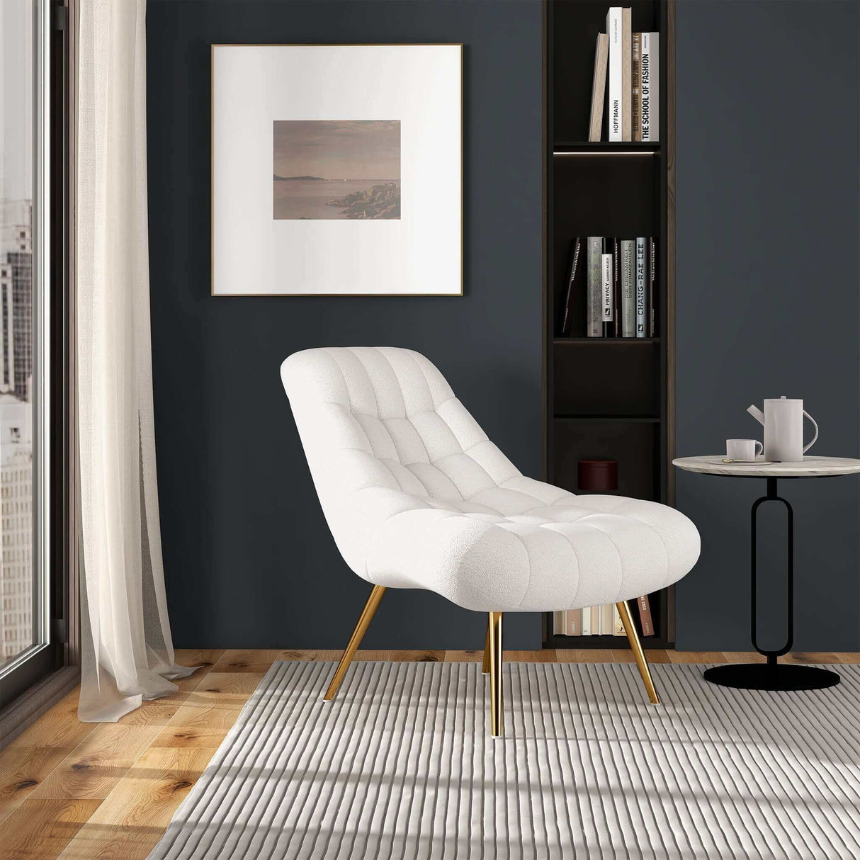 Aubrey French Boucle Lounge Chair by Ashcroft Furniture at Eve Furniture