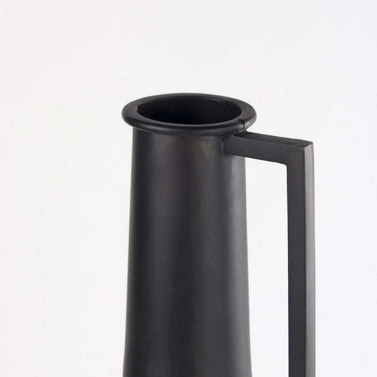Aubrey Large Black Iron Flower Vase by Mercana at Eve Furniture