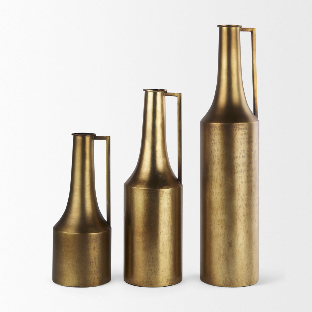 Aubrey Medium 18.0H Gold Iron Jug Vase by Mercana at Eve Furniture