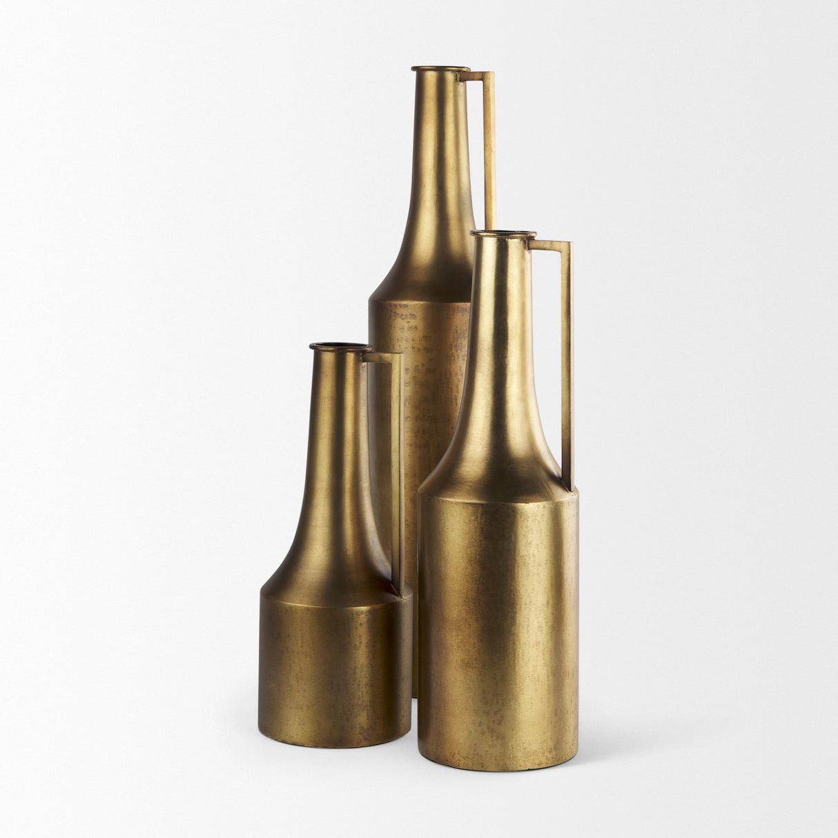 Aubrey Medium 18.0H Gold Iron Jug Vase by Mercana at Eve Furniture