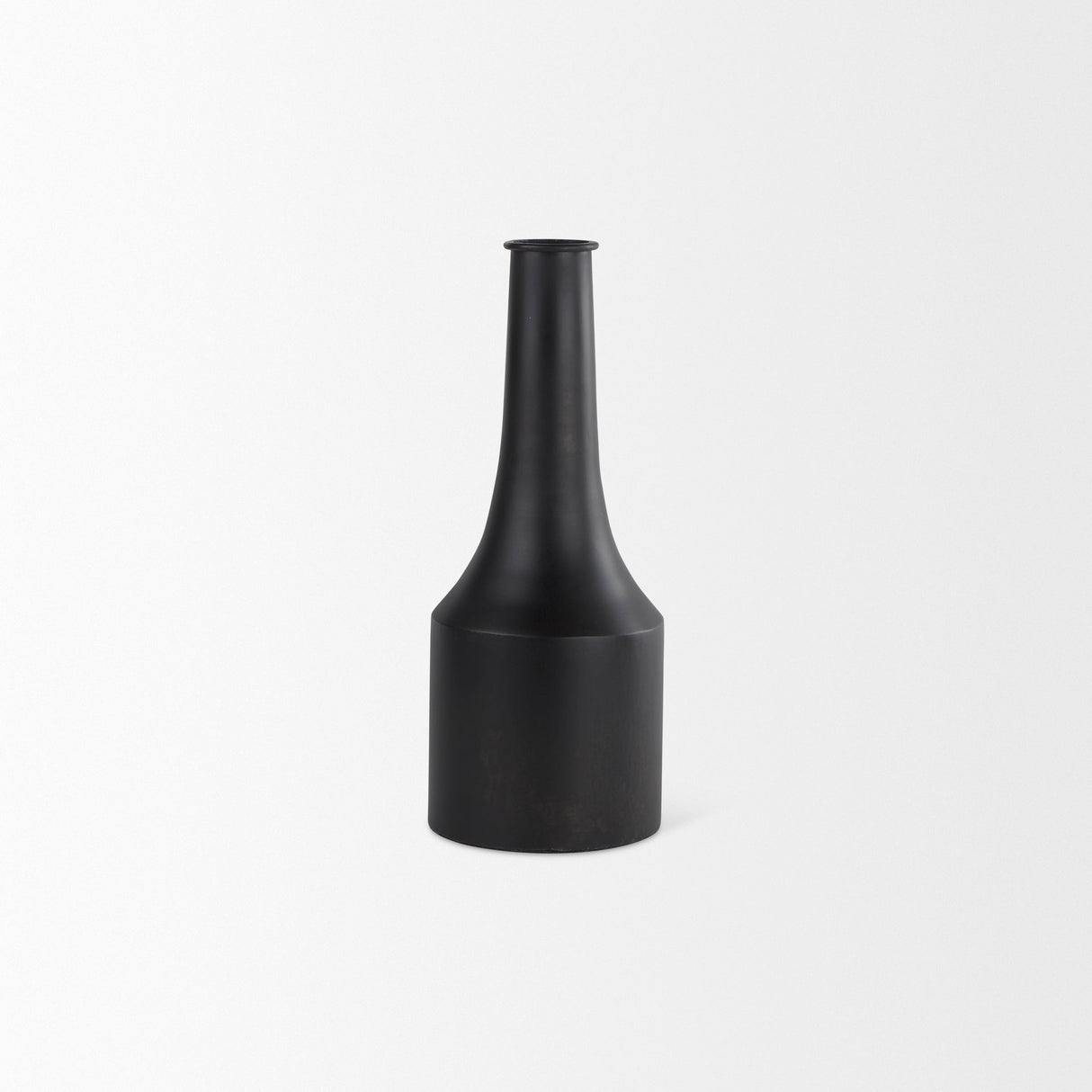 Aubrey Small 14.0H Black Iron Flower Vase by Mercana at Eve Furniture