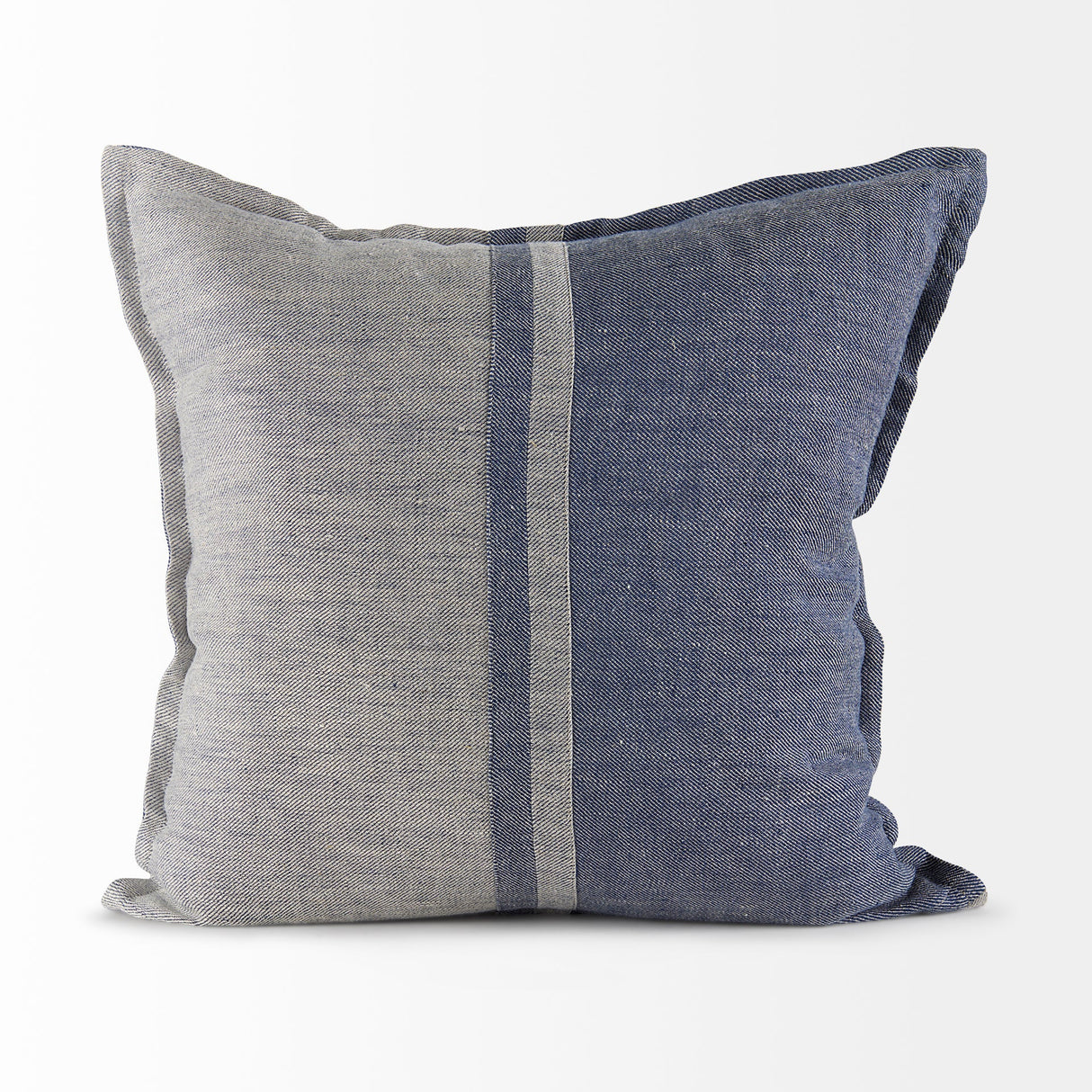 Aubrielle Gray and Blue FabricPillow Cover w/Non-Allergen Filler, Set of 2 by Mercana at Eve Furniture