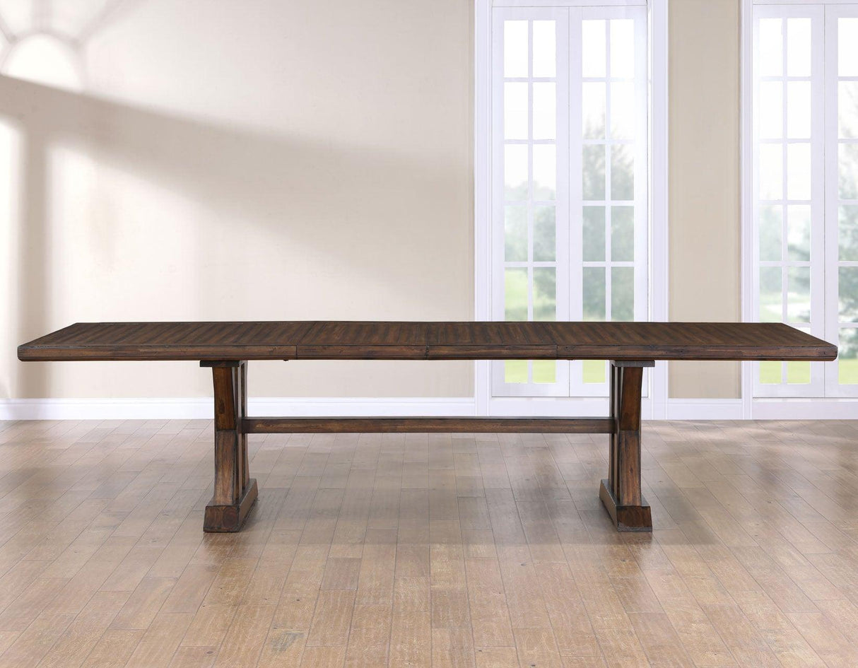 Auburn 86-106-inch Dining Table with 2-20 inch Leaves by Steve Silver at Eve Furniture