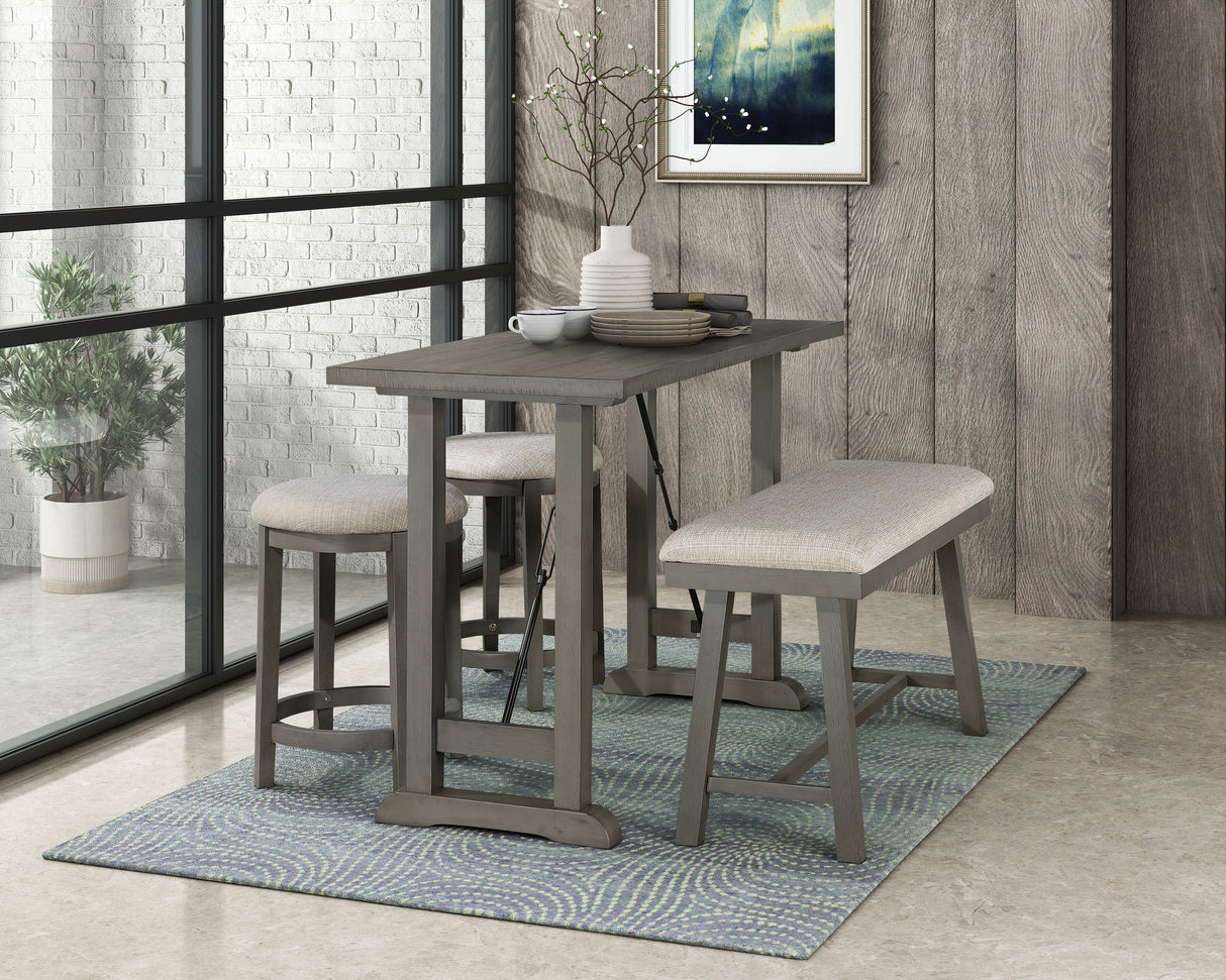 Auburndale Light Gray Counter Height Table by Homelegance at Eve Furniture