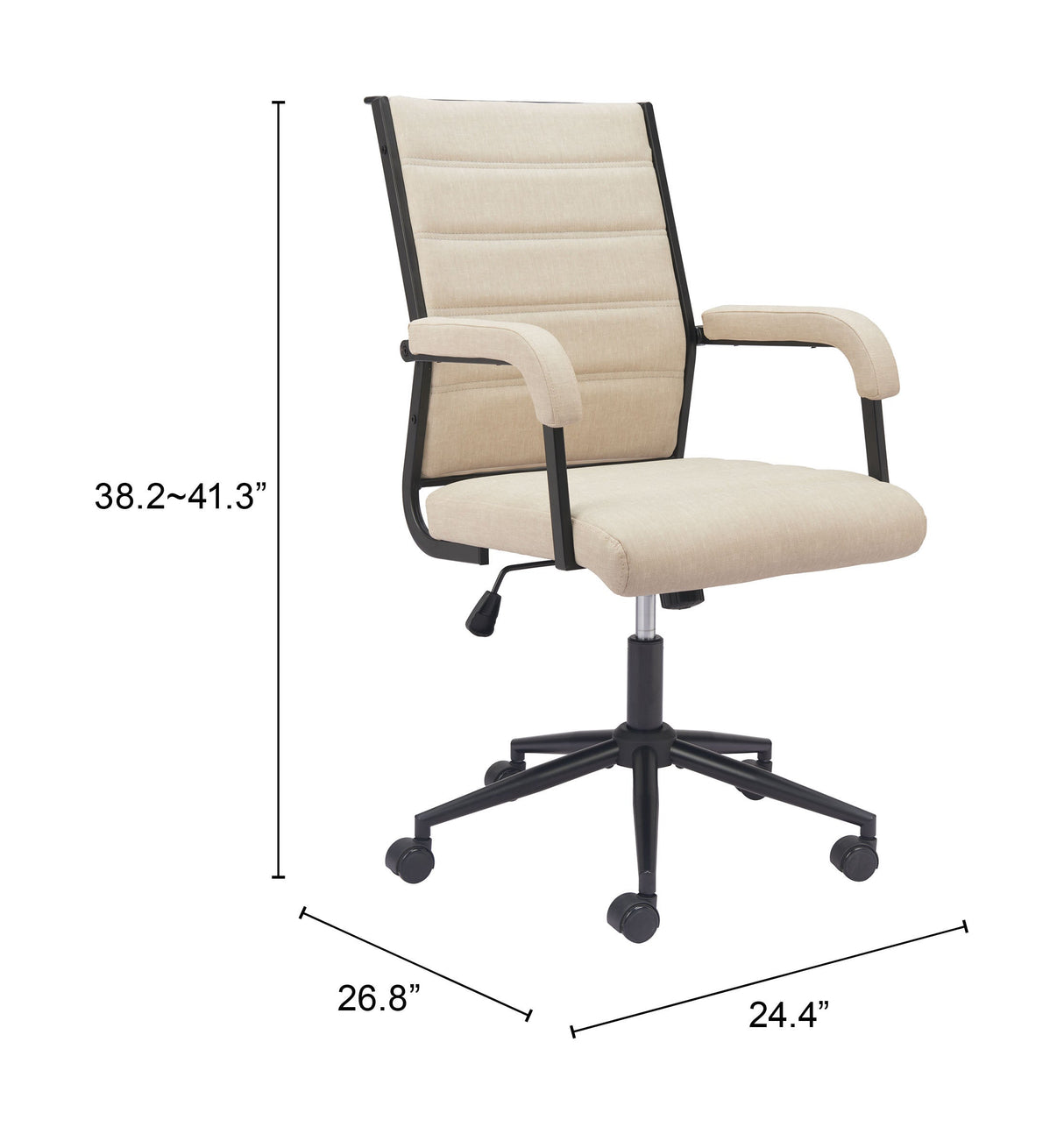 Auction Beige Office Chair by Zuomod at Eve Furniture