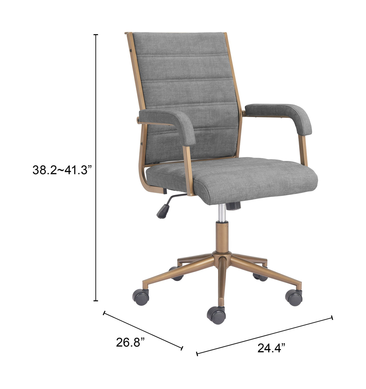 Auction Gray Office Chair by Zuomod at Eve Furniture