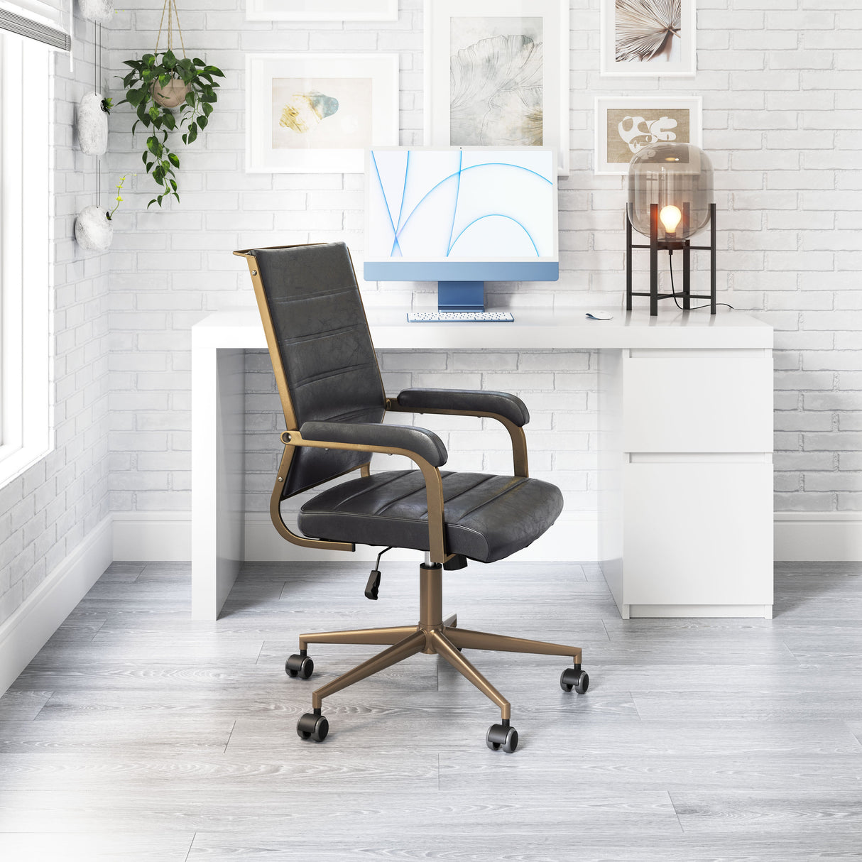 Auction Vintage Black Office Chair by Zuomod at Eve Furniture