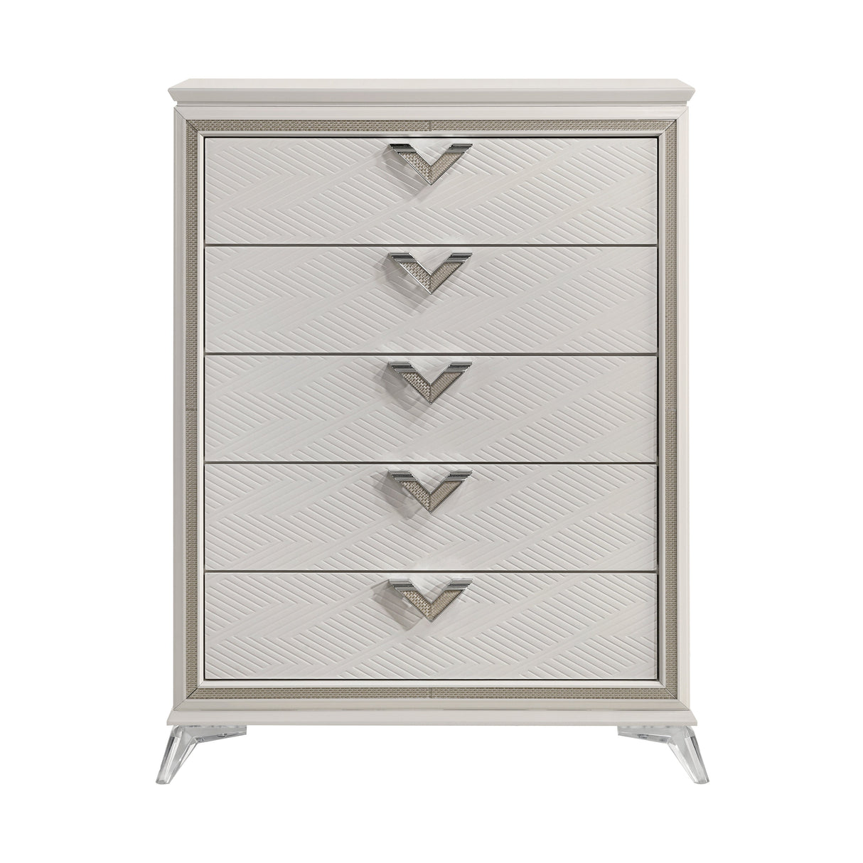 Audra White Panel Bedroom Set by Homelegance at Eve Furniture