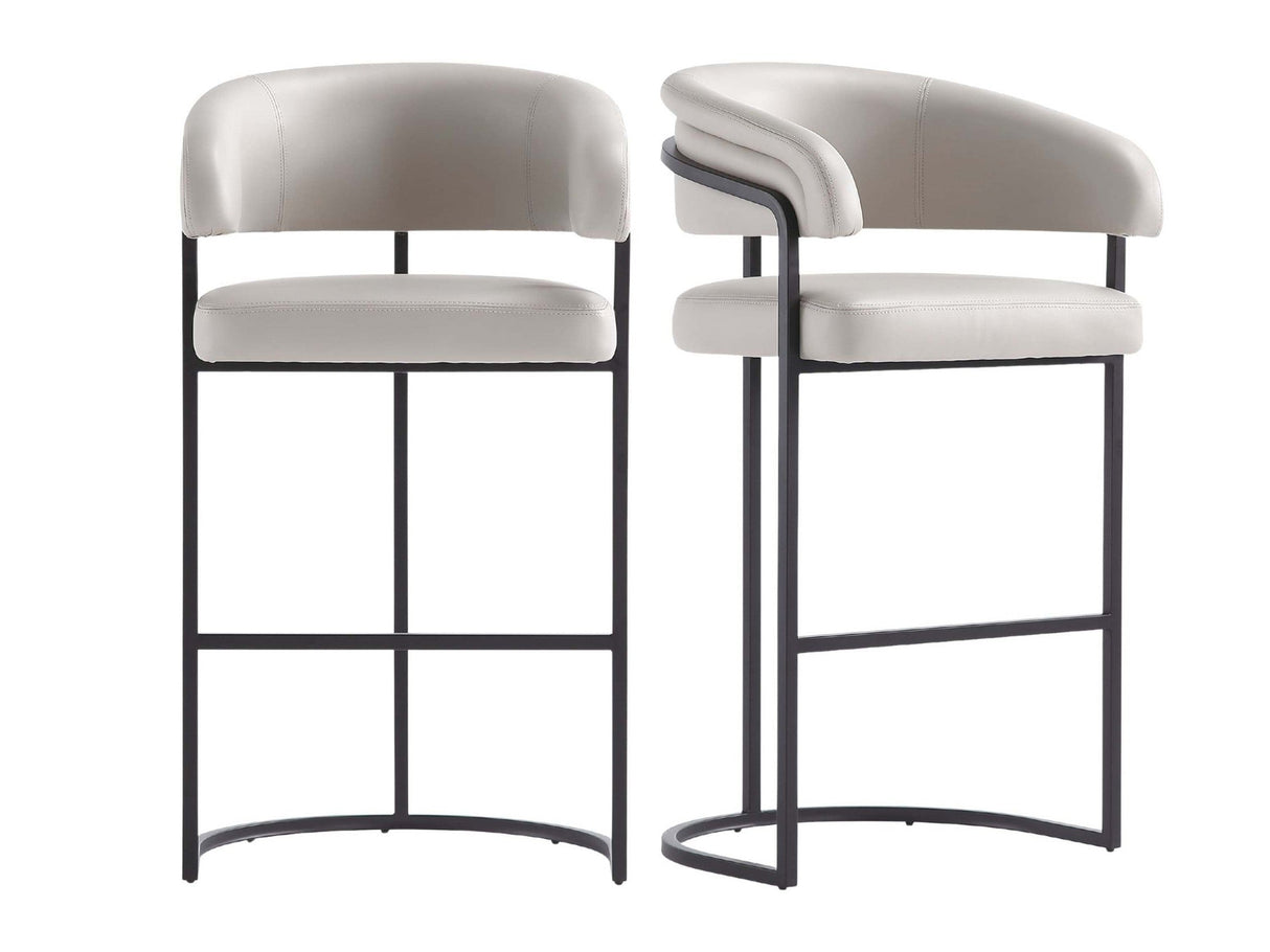 Augusta Barstool in Light Grey (set of 2) by Manhattan Comfort at Eve Furniture
