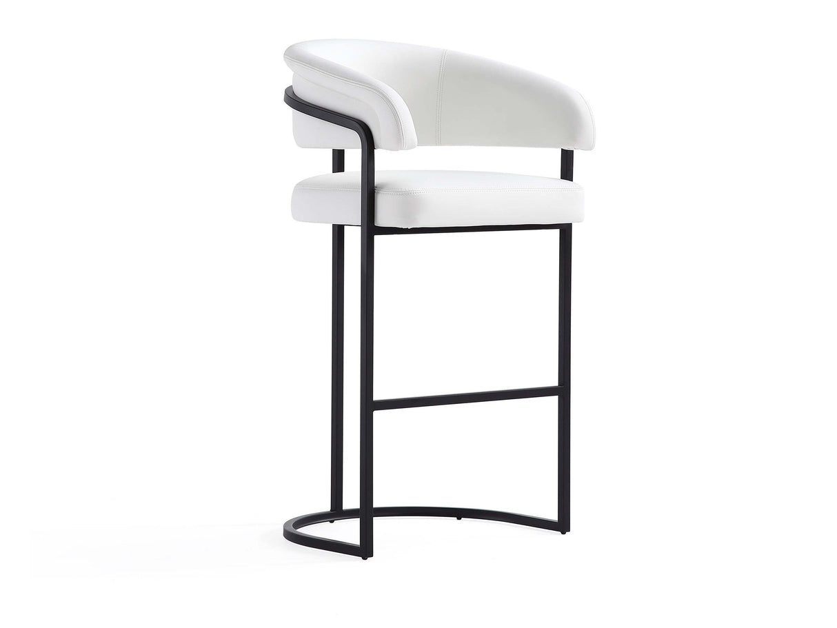 Augusta Barstool in White by Manhattan Comfort at Eve Furniture