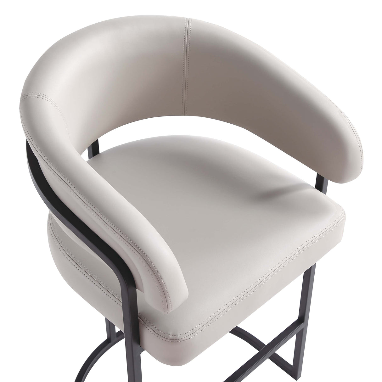 Augusta Counter Stool in Light Grey by Manhattan Comfort at Eve Furniture