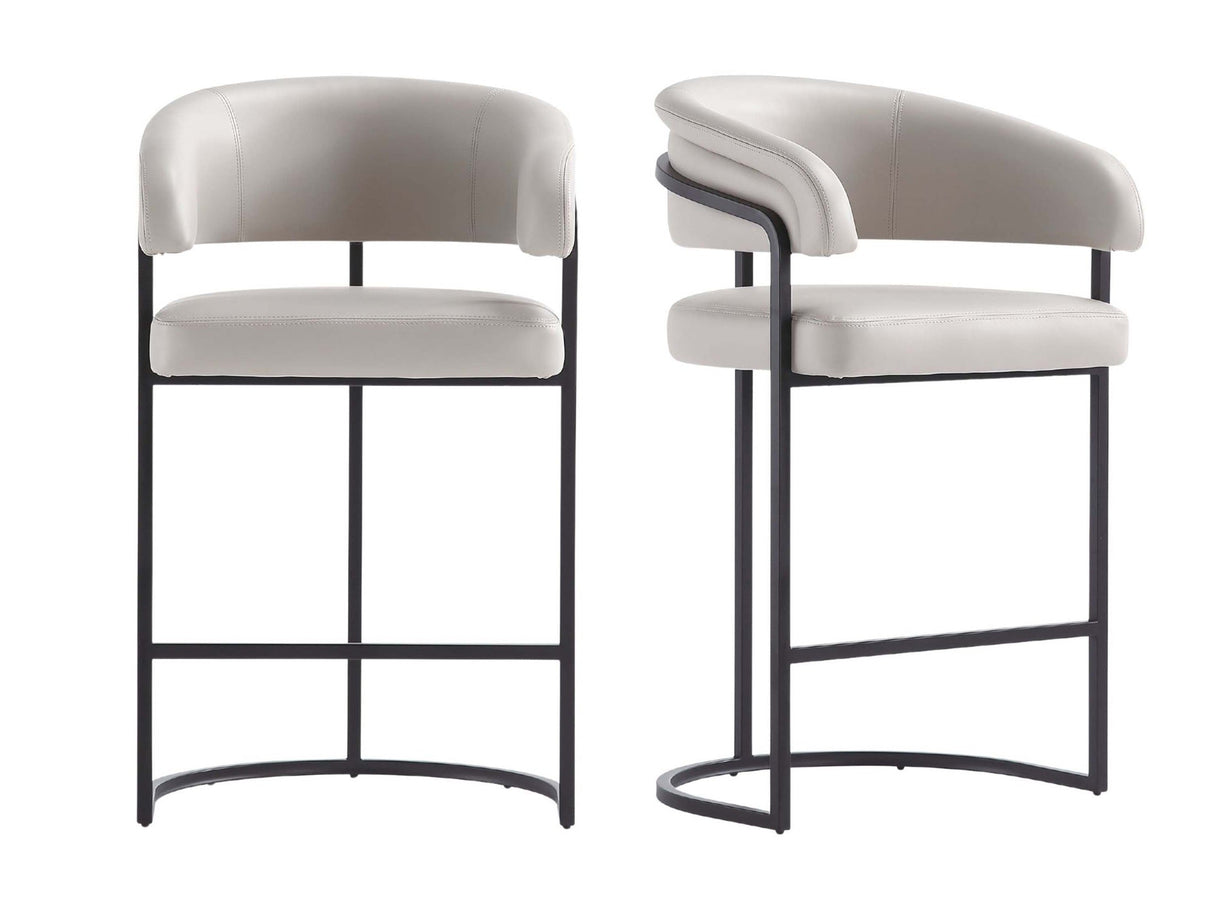 Augusta Counter Stool in Light Grey (set of 2) by Manhattan Comfort at Eve Furniture