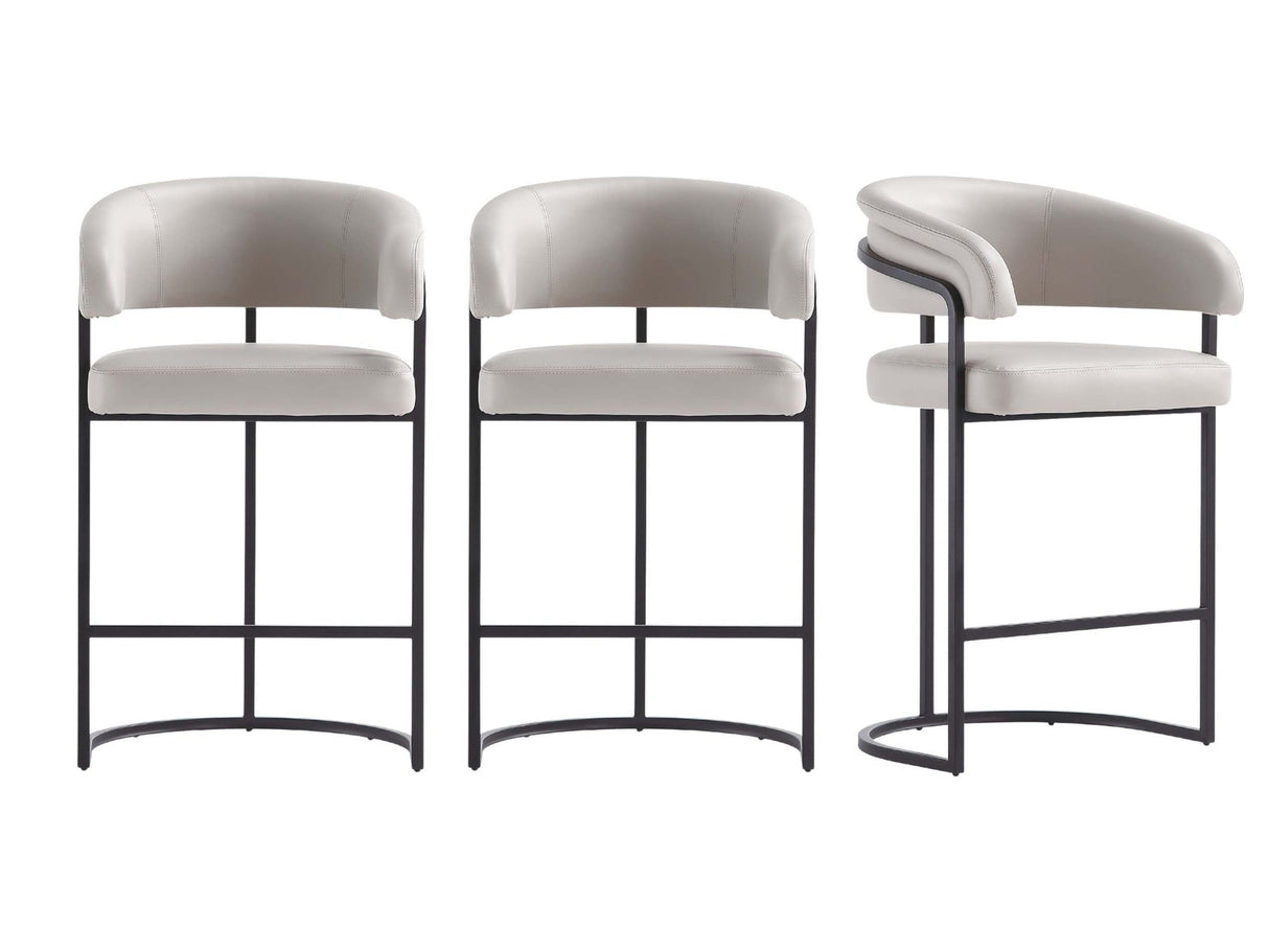 Augusta Counter Stool in Light Grey (set of 3) by Manhattan Comfort at Eve Furniture
